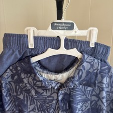 Tommy Bahama Boy  s Size S 5/6 Blue Tropical Quick Dry Dress Shirt/Short Set