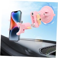 Suction Cup Phone Mount 360 Rotating Universal Ball Head Arm for Car 1pc Pink