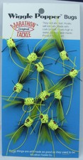 Betts 401-6-7 Marathon Bug Popper Size 6 Fluorescent Yellow Black Speck Pk of 12