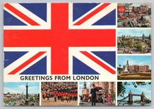 Greetings from London England Multi-view c1972 Postcard