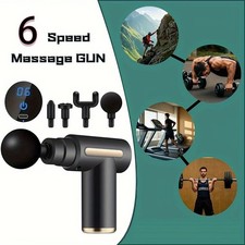 Pistola De Masaje Masajeador Muscular Inal mbrico Para Espalda y Cuello Maquina