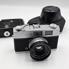 Konica Auto S2 35mm Rangefinder Film Camera w/Hexanon 45mm f/1.8 Leather Case