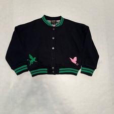 Wicked Themed Girls XS Bomber Jacket School Fall Movie Lightweight Cozy Soft