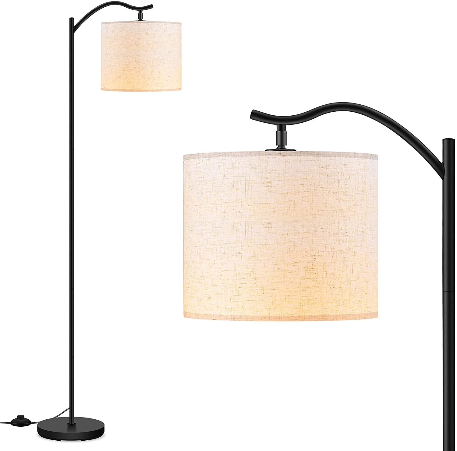 Floor Lamp for Living Room,LED Arched Floor Lamp, Tall Modern Standing Lamp w...