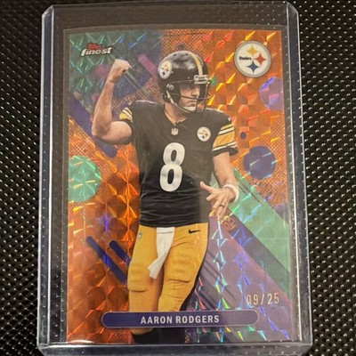 Aaron Rodgers 2025 Topps Finest Football Finest Performance Steelers 09/25
