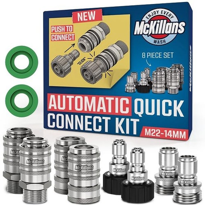 #ad #ad 2025 Automatic Pressure Washer Quick Connect Kit M22 to 3 8 Fittings 8 Piece $127.99