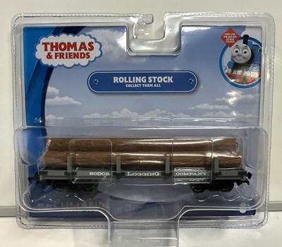 Bachmann HO Scale Thomas & Friends Sodor Logging Co. Flat Wagon With Logs #77004