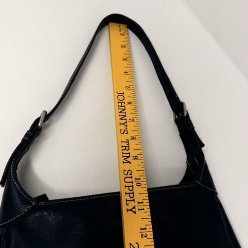 Tommy Hilfiger Y2K Handtasche Navy Blau Logo Vintage Preppy Maritim Lederoptik - Bild 12 von 22