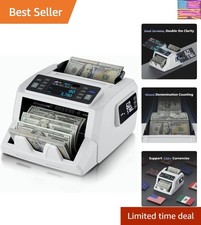 Money Counter Machine Mixed Denomination, Dual-Display Mixed Denomination Val...