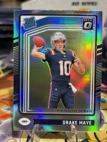 2024 Panini Donruss - Rated Rookie Drake Maye #379 Optic Preview Holo Prizm (RC)
