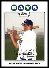 Dioner Navarro 2008 Topps #418 Rays MLB READ FREE SHIPPING AutographDen