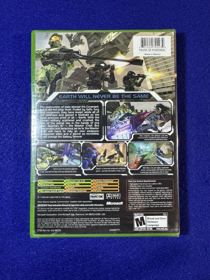Halo 2 (Xbox, 2004) Brand New Sealed - Image 2 of 3