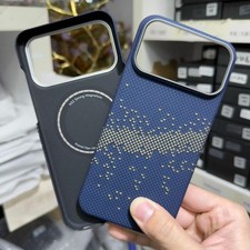 Magnetic Aramid Carbon Fiber Slim Case For iPhone 17 Pro Max Matte Armor Cover