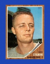 1962 Topps Set-Break #532 Dick Stigman EX-EXMINT *GMCARDS*