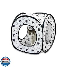 Andiker Cat Tent, 3 Holes Safe and Strong Cute Cats Tunnel Collap