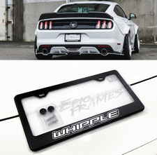 White Whipple Supercharged Black Metal License Plate Frame Premium Metal