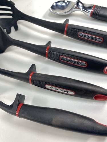 Farberware Soft Grips Kitchen Tools Set + Pointed SS Ice Cream Scoop - Picture 2 of 13