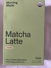 Matcha Latte Vanilla Your Coffee Alternative For Energy And Focus Pack Of 10
