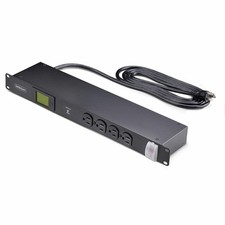 StarTech 16-Outlet Horizontal Rack Mount Metered PDU 1U Server Power Strip