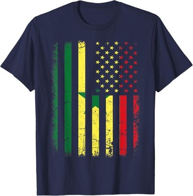 Senegalese American Flag Senegalese Roots Senegal America Women K Unisex T-Shirt