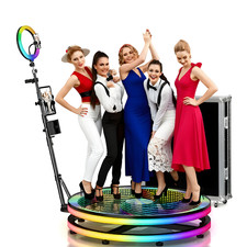 360 Selfie Photo Video Booth 80-90-100cm LED Glass Photo Booth Party Wedding