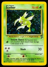 Scyther 17/130 Rare Base Set 2 Pokemon Holo LP