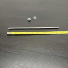 Tonka Reproduction Part, Axles 1/4 X 8.5 with Two Top Hat Push Nuts