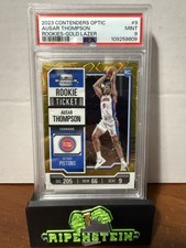 2023-24 Contenders Ausar Thompson Season Ticket Premium RC Gold Lazer 2/2 PSA 9