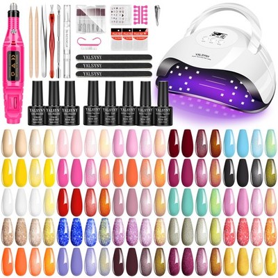 Kit De Esmalte De Unas Con Lampara UV Y 25 Colores Para Principiantes Lujo
