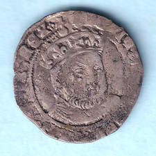 Great Britain. (1544-47) Henry VIII - Groat..  3rd Coinage.. MM-Lis(?)  Fine+