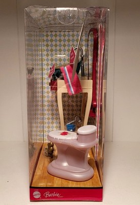 Barbie Fashion Fever Stylin Sink Toilet Bathroom Playset J9338 NEW