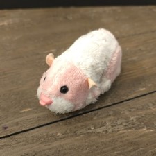 Vintage Zhu Zhu Pets Jilly Hampster Pink White Toy Rare 2008 - Works great