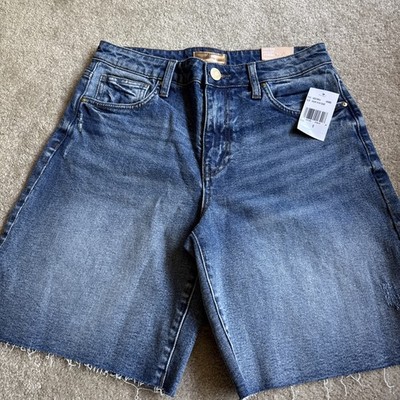 Kut From The Kloth Denim HAILEY HIGH RISE Bermuda Shorts 0 NWT  color-vigor Dk