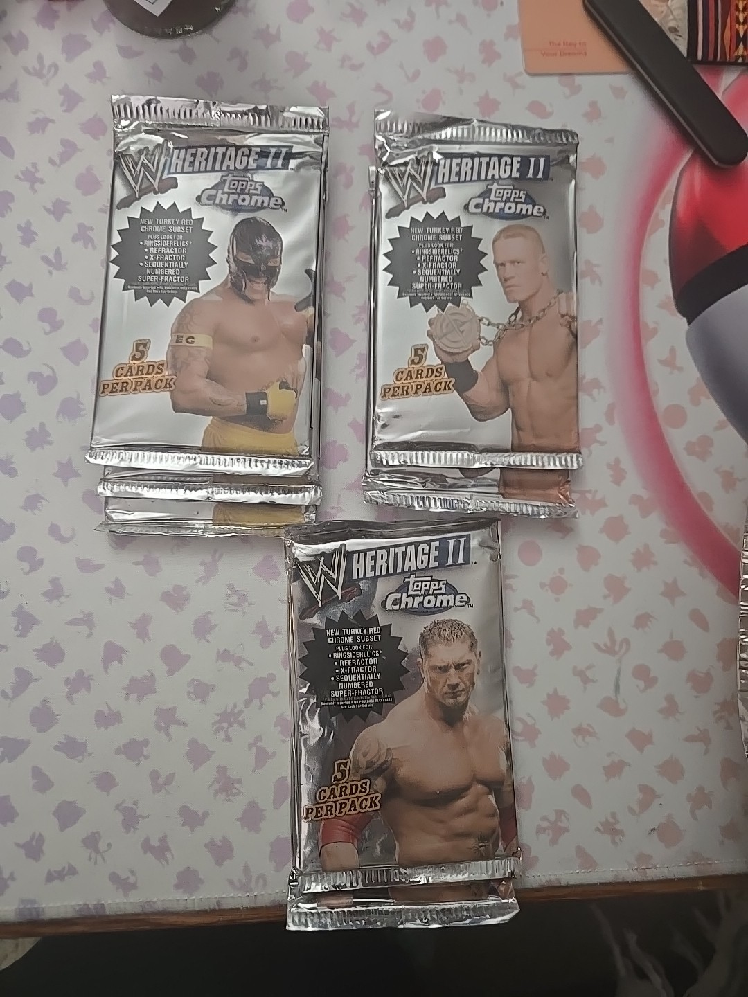 2007 Topps Chrome WWE Heritage II Wrestling Pack- Sealed