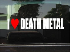 I Love Death Metal Vinyl Decal Sticker for Car Window Laptop & More