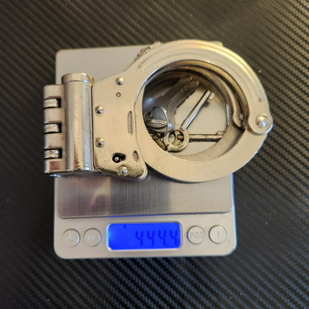 High Security Professional Handcuffs, New with 4 Keys and 4 Locked, Rare Item