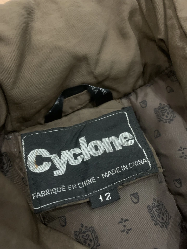 Vintage Winter Cyclone Goose Down Trench Puffer Jacket Coat Womens 12 Brown Vtg - Image 3 of 4