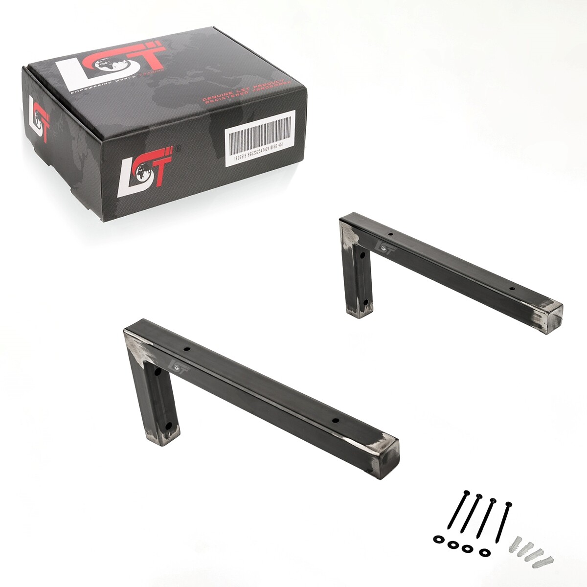 2x Wall Console Industrial 300mm Washbasin Holder Shelf Bracket Angle