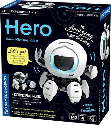 Thames & Kosmos Hero: Sound-Sensing Robot STEM Kit, Toy of the Year Finalist, Bu