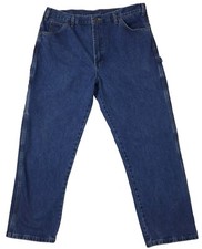 Dickies Jeans Mens 38x32 Blue Denim Carpenter Cargo Work Wear Baggy Straight