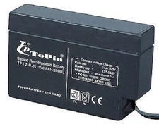 ToPin 12v rechargable lead acid battery TP12 0.8 AH - warning home alarm system