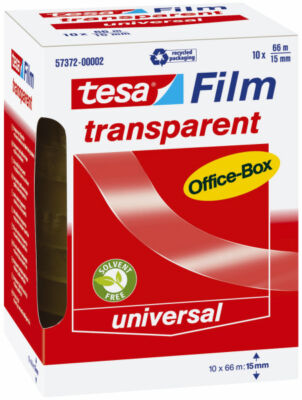 10 x tesa Klebefilm Tesafilm Klebeband 66m x 15mm tesafilm transparent 57372 