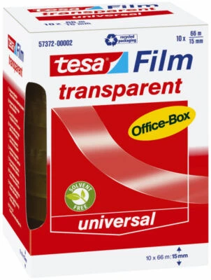 10 x tesa Klebefilm Tesafilm Klebeband 66m x 15mm tesafilm transparent 57372