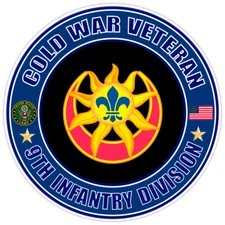 Cold War Veteran 9th Infantry Division Bumper Sticker Military Vinyl Decal 5"