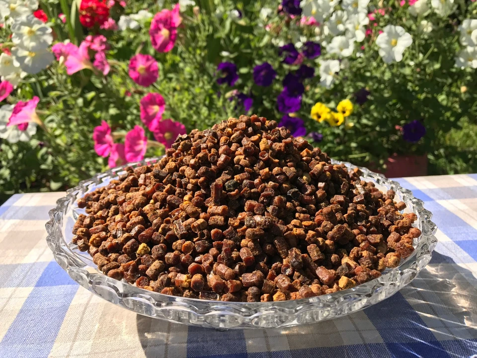 新鲜有机蜜蜂面包,天然发酵花粉,Perga,250 克,2024 季节 — 第 3/4 张图片