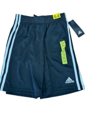 Adidas Shorts Boys  Black 3 White stripes S8 NWT