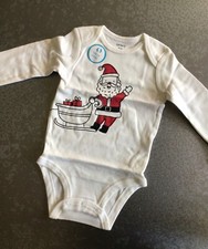 NWT Carters Christmas Santa reindeer One Piece Bodysuit Baby Size 6 month NWT