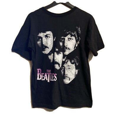 Vintage The Beatles Double Sided T-Shirt Single Stitch Size Medium Comfi Tag