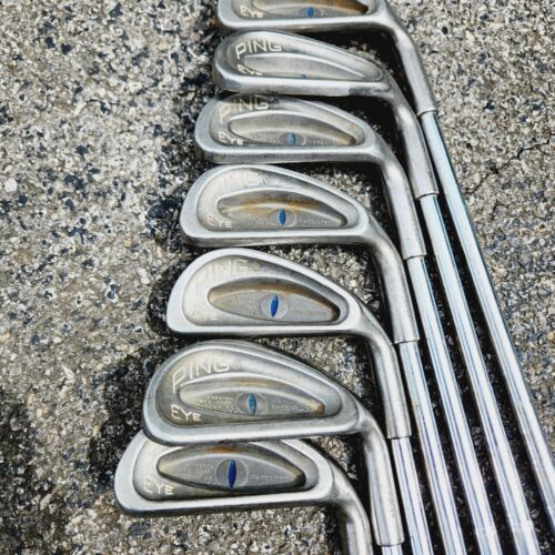 PING EYE Iron Set 4-9,W Blue Dot Cat Eye Karsten Steel Right RH - Picture 5 of 11