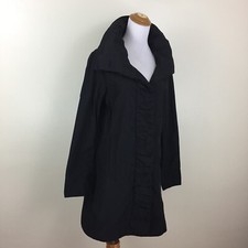 Rainforest Black Packable Easy Wrinkle Recovery Sz Small Relaxed Fit Hood Jacket